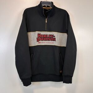 Harley-Davidson 120th‎ Anniversary 1/4-Zip Pullover black & gray Men’s Large